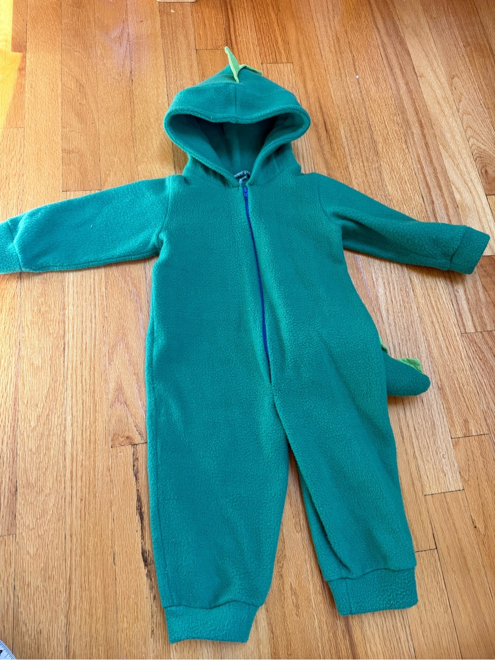 Green Hooded dinosaur Fleece One-Piece for Kids